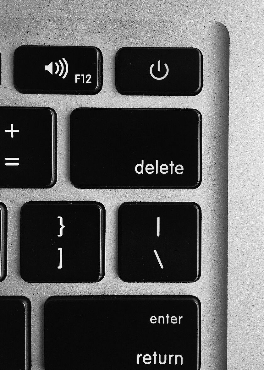 Delete-Taste auf Mac Tastatur